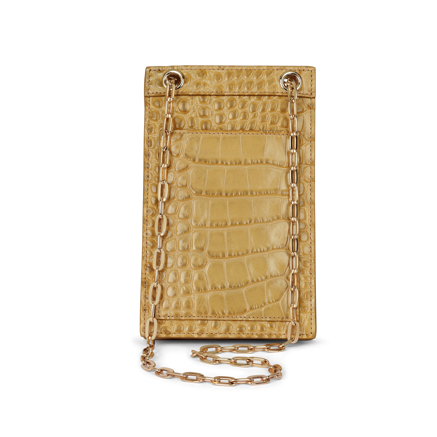 Catherine Cellphone Pouch in Hazelnut Croc