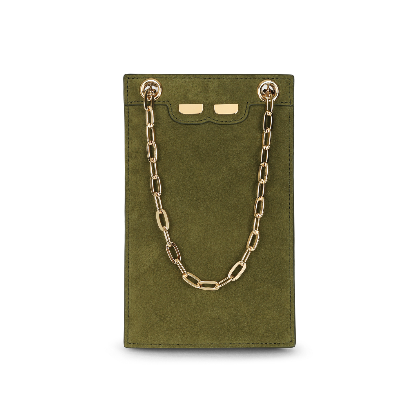 Catherine Cellphone Pouch in Olive Nubuck
