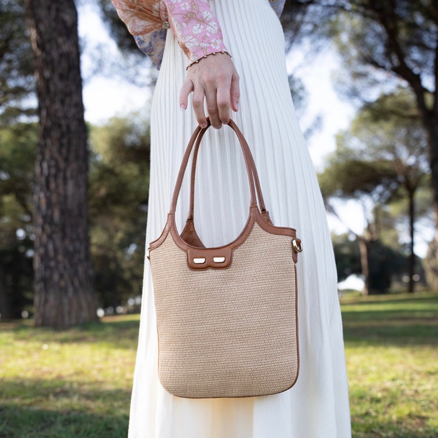 The Percy in Raffia and White