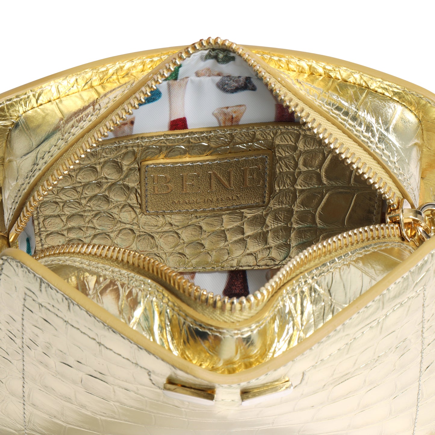 Fairfax in Metallic Gold Croc