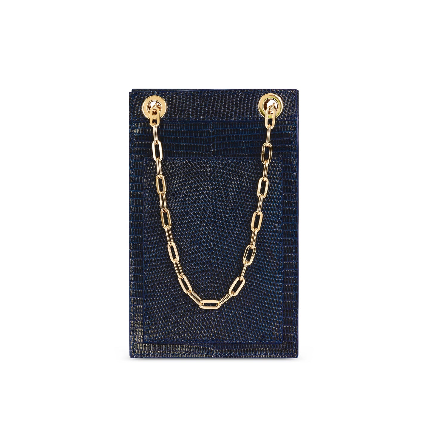 Catherine Cellphone Pouch in Navy Lizard