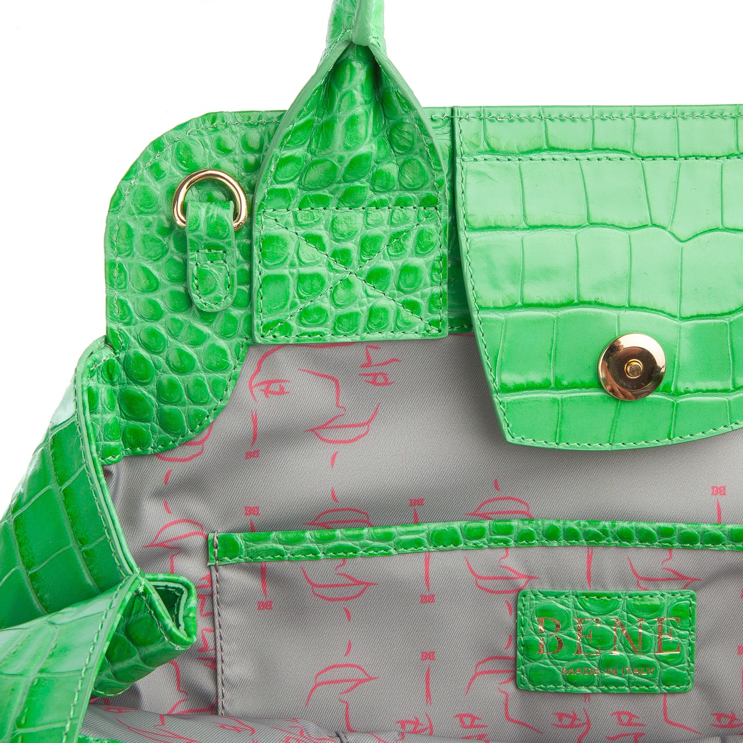 Nott in Kelly Green Croc Warehouse Sale