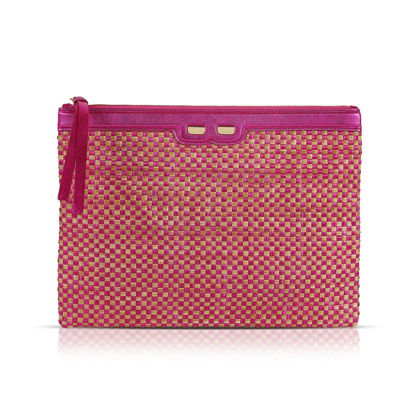 Penny in Metallic Pink & Raffia Warehouse Sale