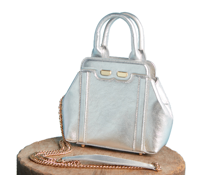 Mini Nott in Silver - BENE Handbags 