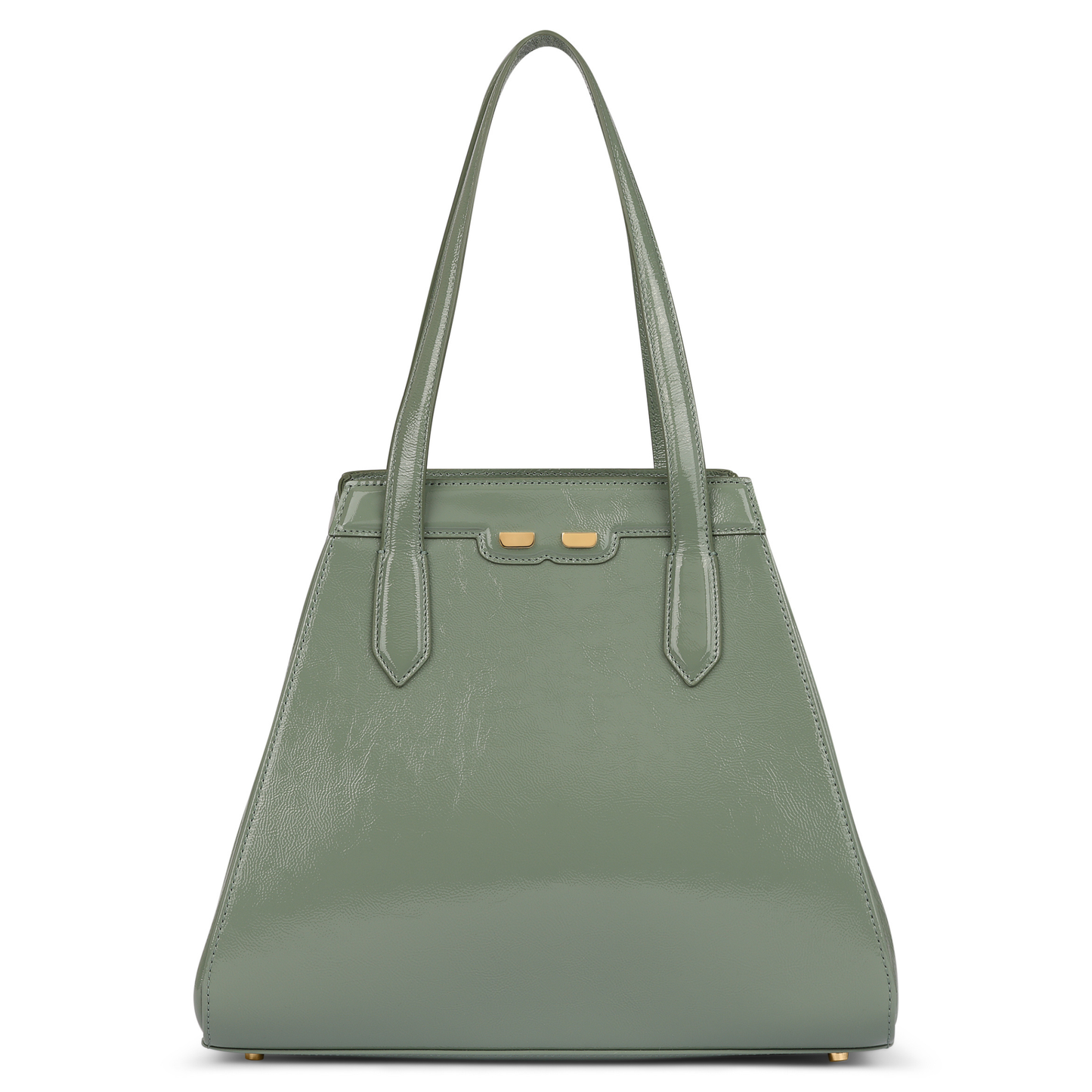 Page Tote in Sage Green Patent