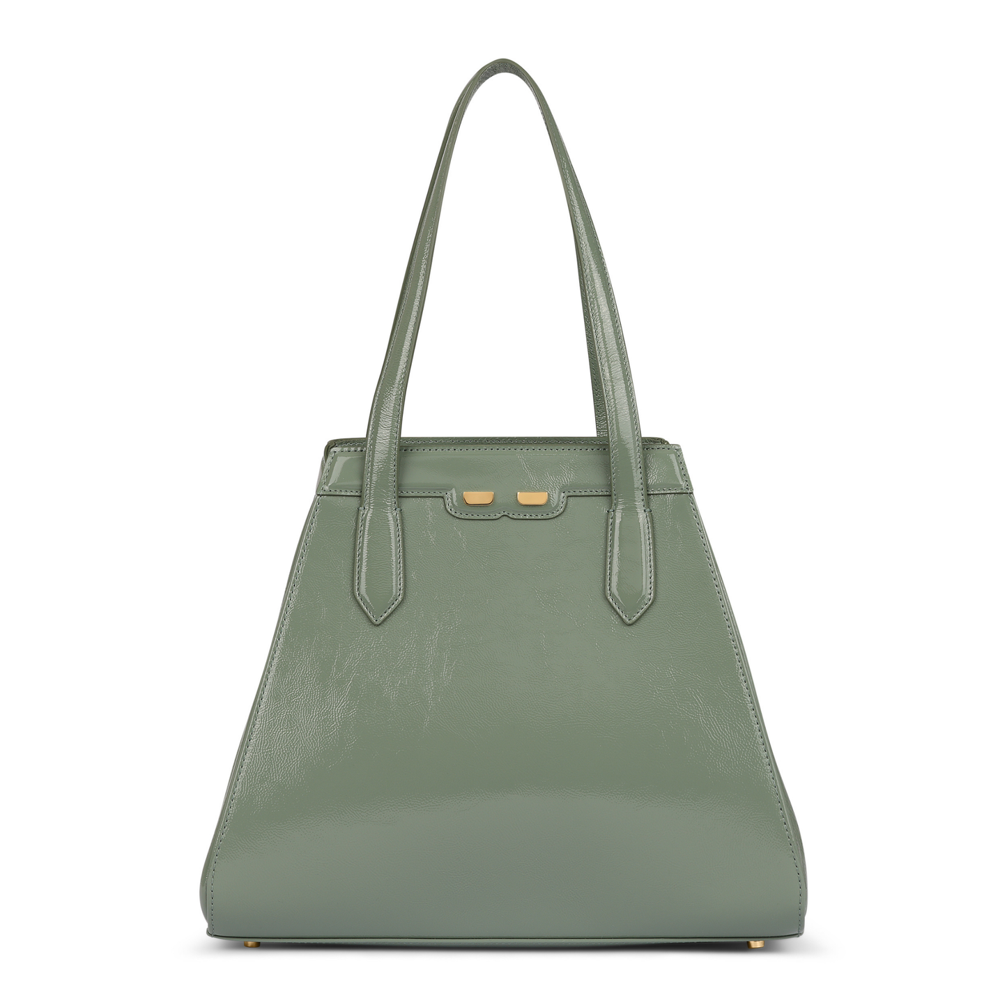 Page Tote in Sage Green Patent