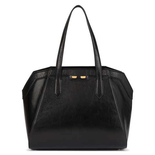 Page Tote in Black Patent