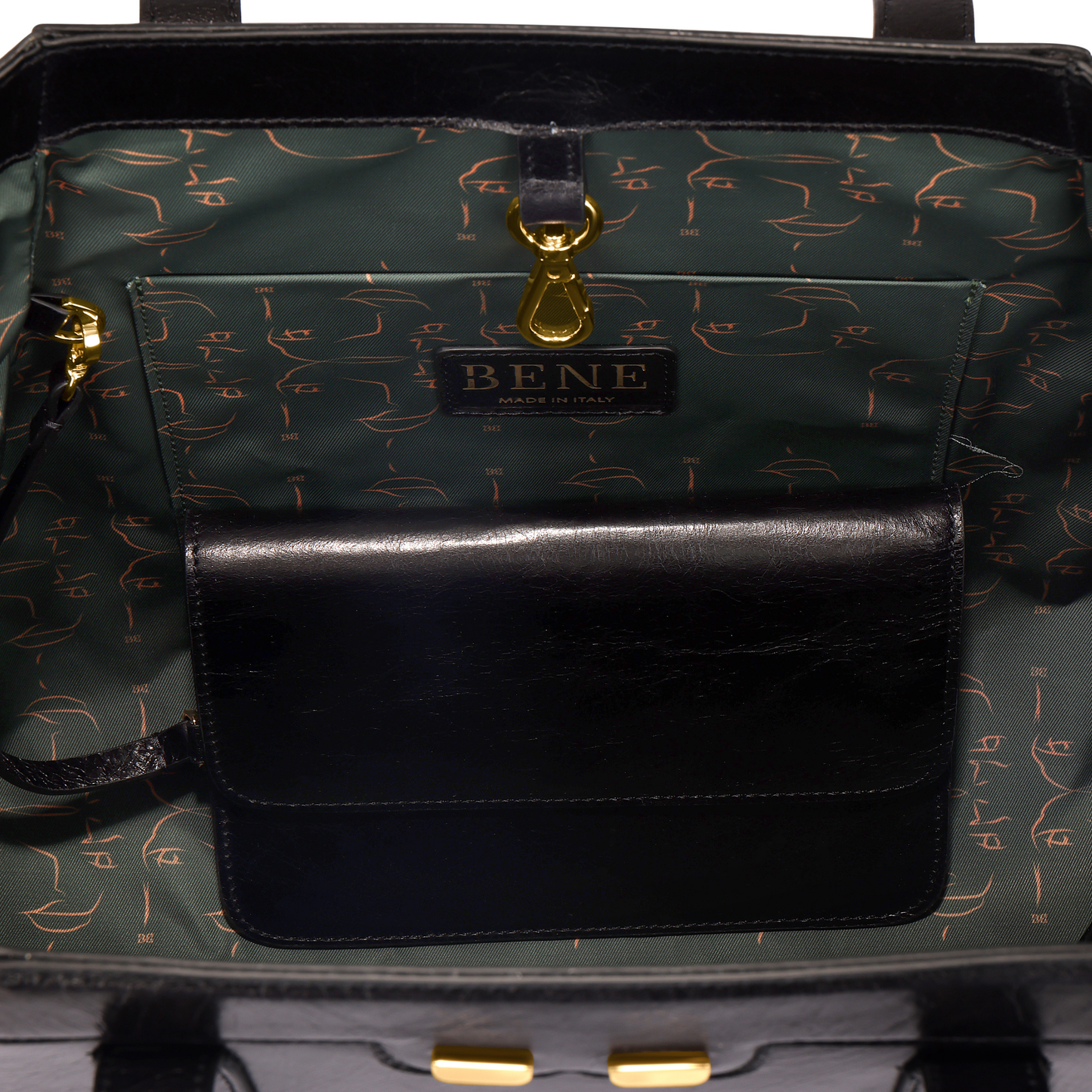 Page Tote in Black Patent