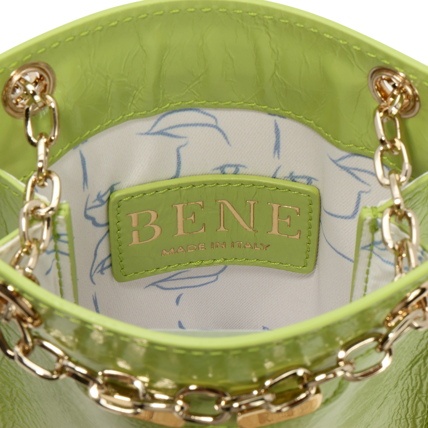 Catherine Cellphone Pouch in Green Patent Leather
