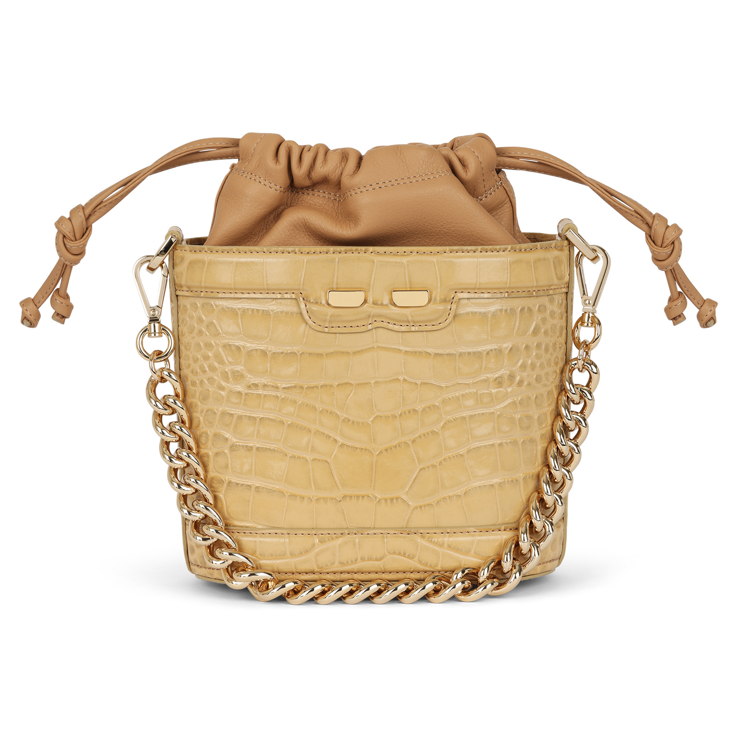 Byrd Bucket in Hazelnut Croc