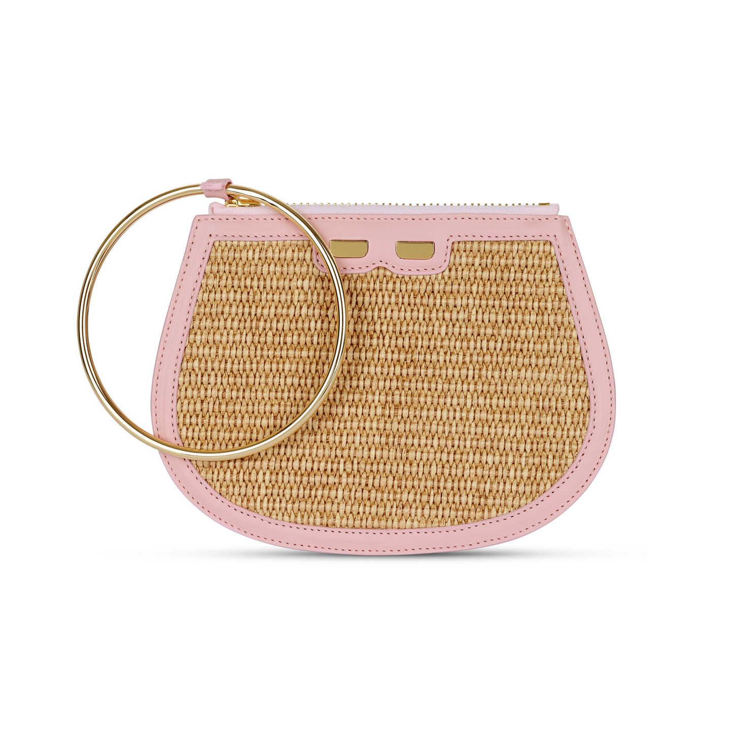 Ellie Bangle in Raffia & Blush
