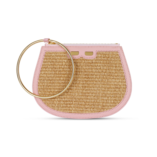 Ellie Bangle in Raffia & Blush