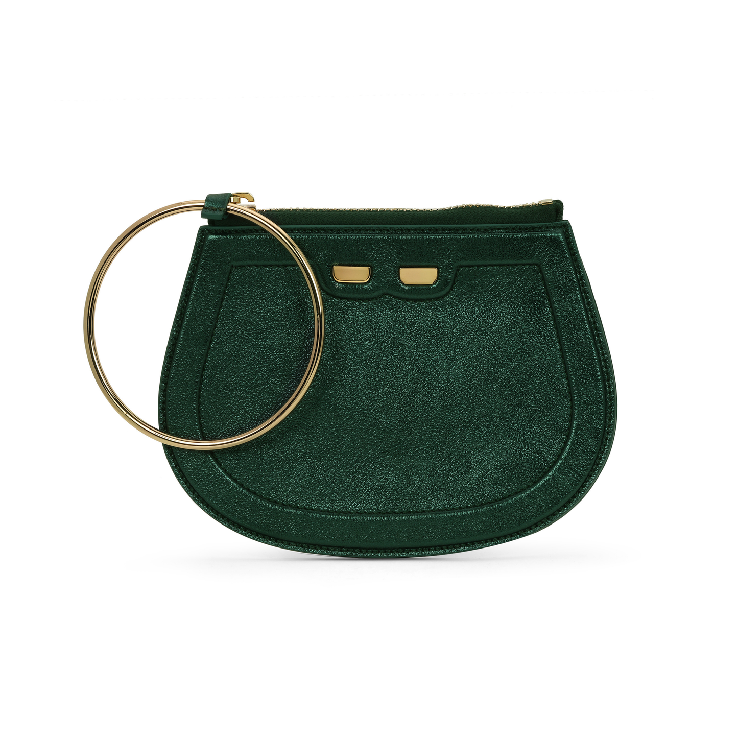 Ellie Bangle in Metallic Dark Green