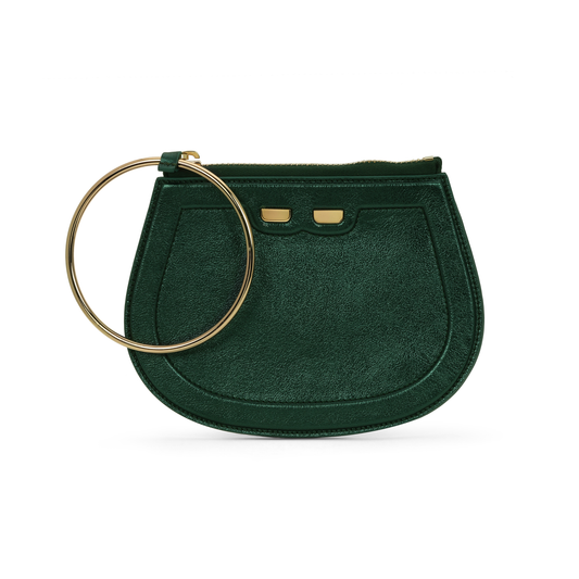 Ellie Bangle in Metallic Dark Green