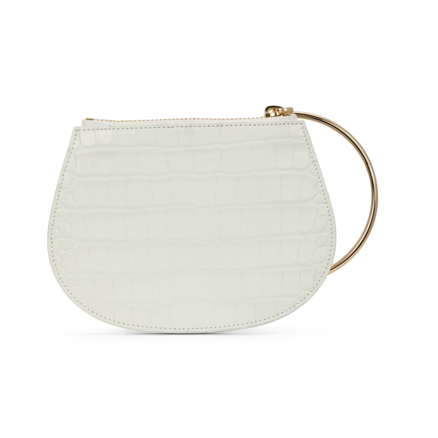 Ellie Bangle in White Croc