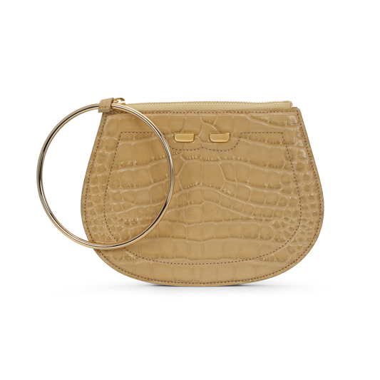 Ellie Bangle in Hazelnut Croc