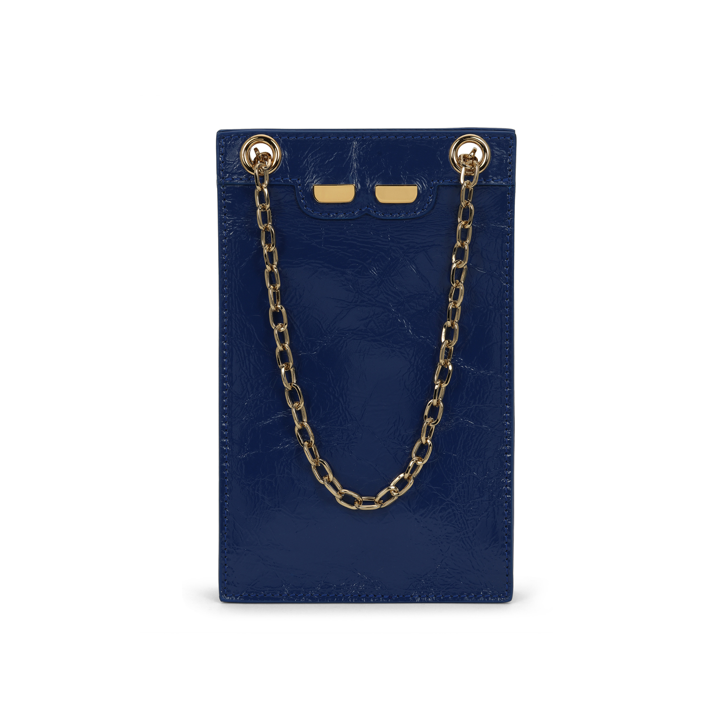 Catherine Cellphone Pouch in Navy Patent