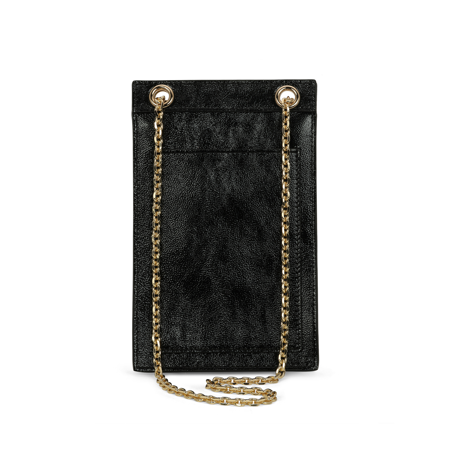 Catherine Cellphone Pouch in Black Patent