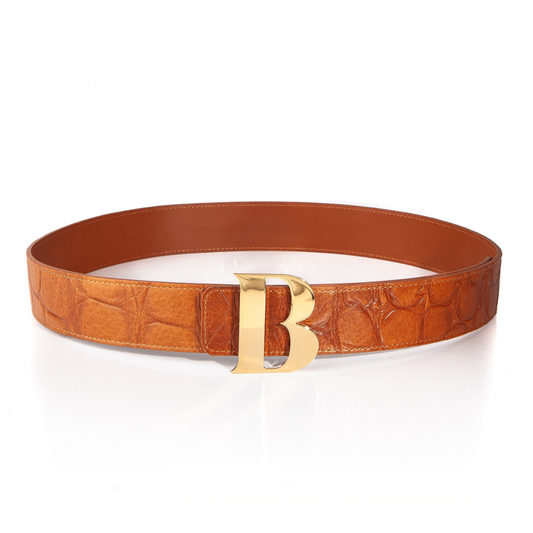 Leather Belt in Buffalo XL Gator