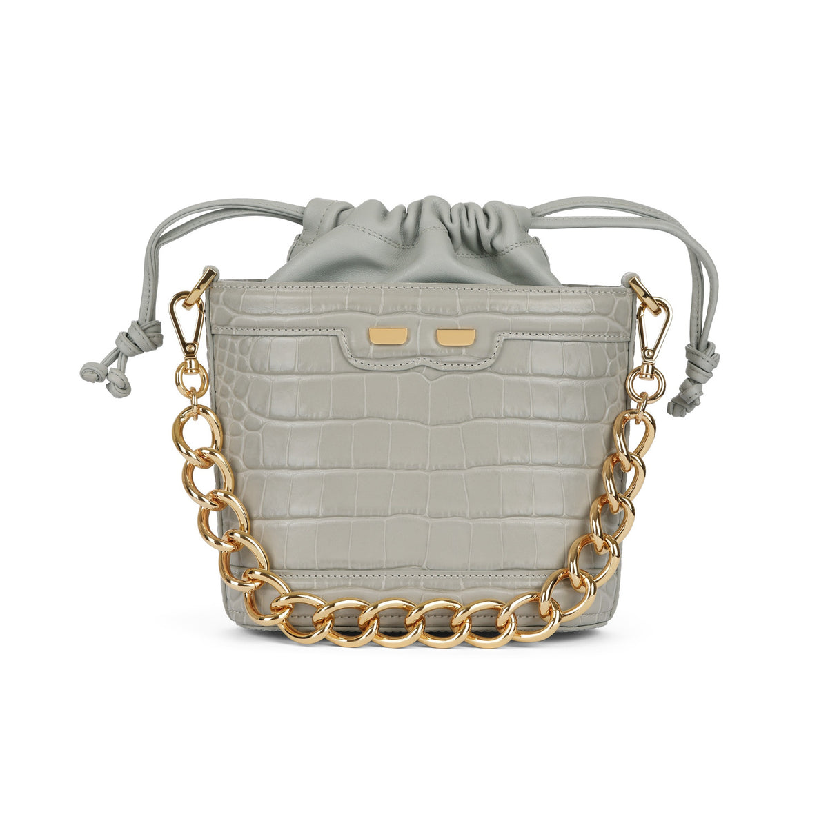 Byrd Bucket in Grey Croc