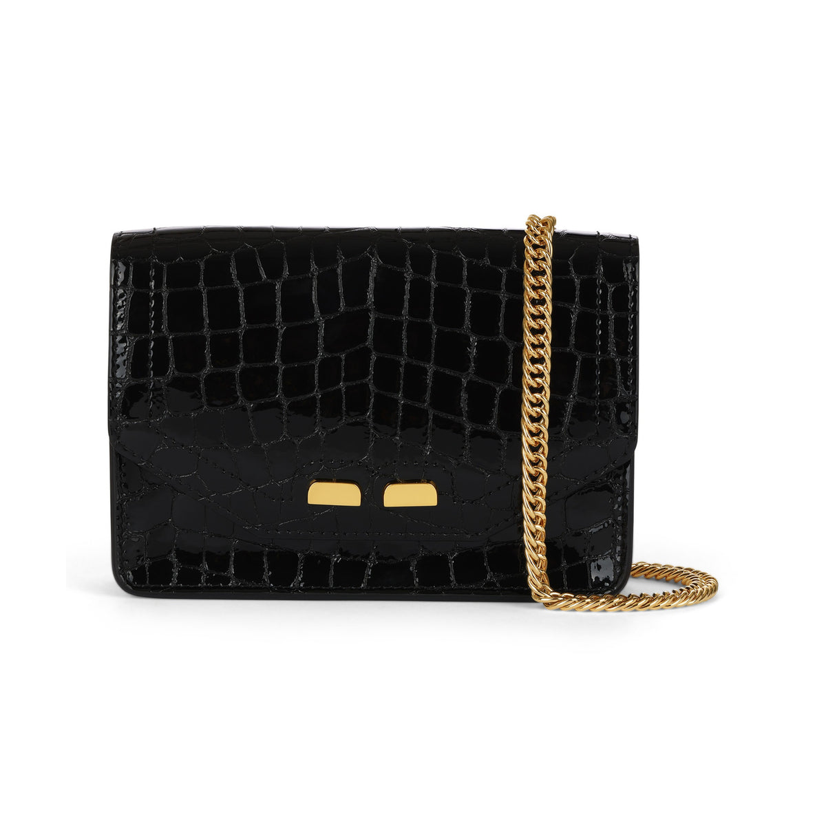 The Samuel in Patent Black Croc