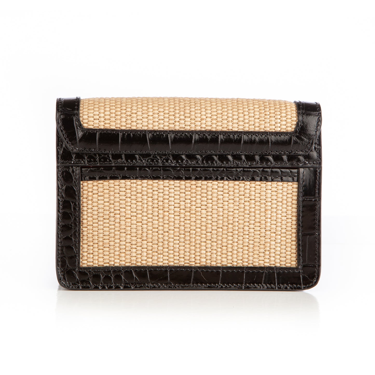 Samuel in Raffia and Black Croc