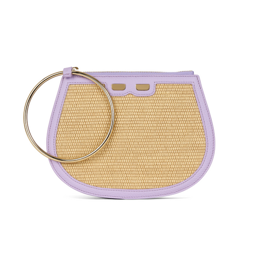Ellie Bangle in Raffia & Lilac