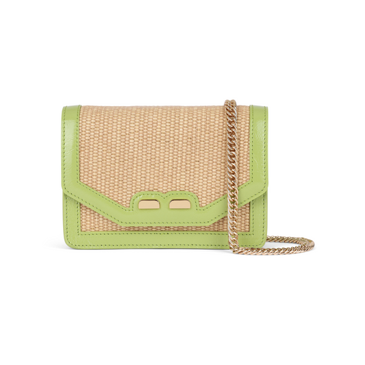 Samuel in Raffia & Apple Patent Leather