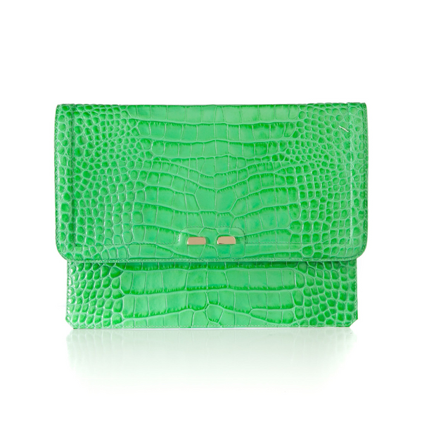 Caffery in Kelly Green Croc – BENE Handbags