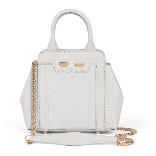 Mini Nott in Light Grey Croc