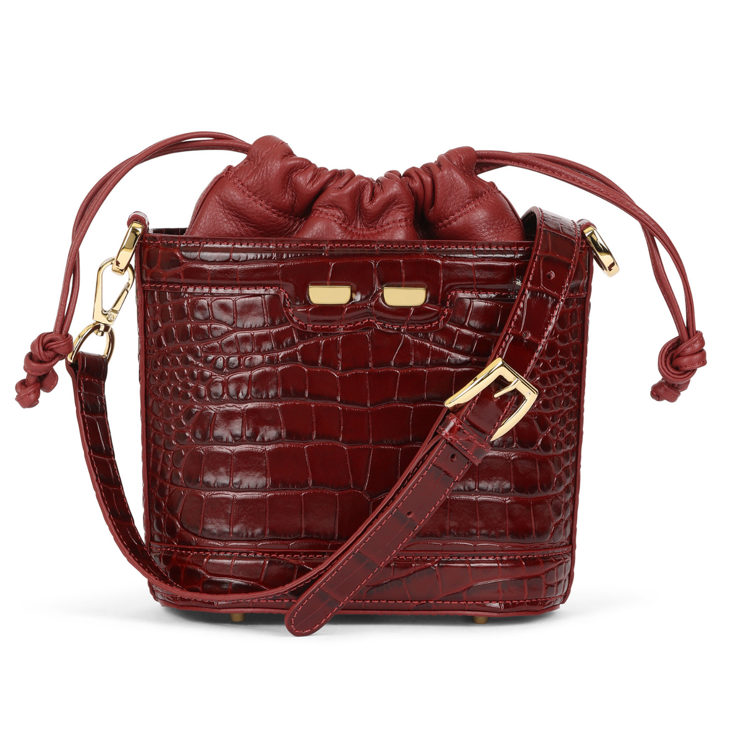 Byrd Bucket in Bordeaux Croc