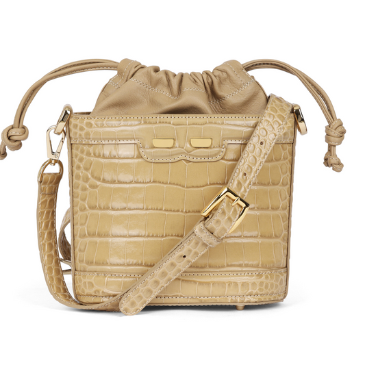 Byrd Bucket in Hazelnut Croc