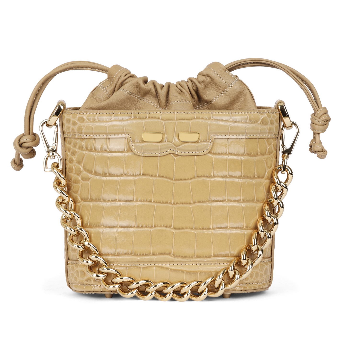 Byrd Bucket in Hazelnut Croc