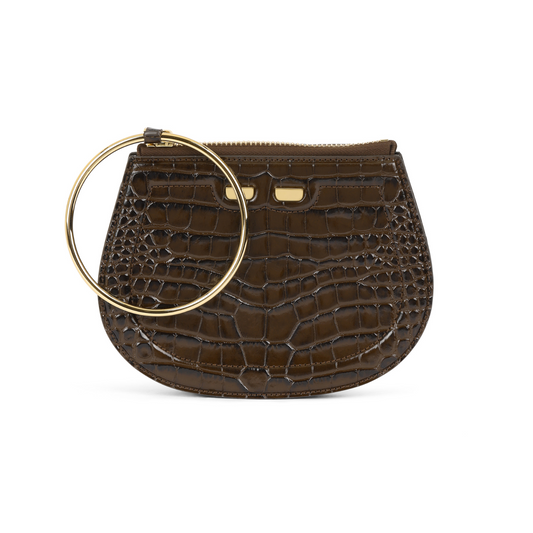 Ellie Bangle in Chocolate Croc