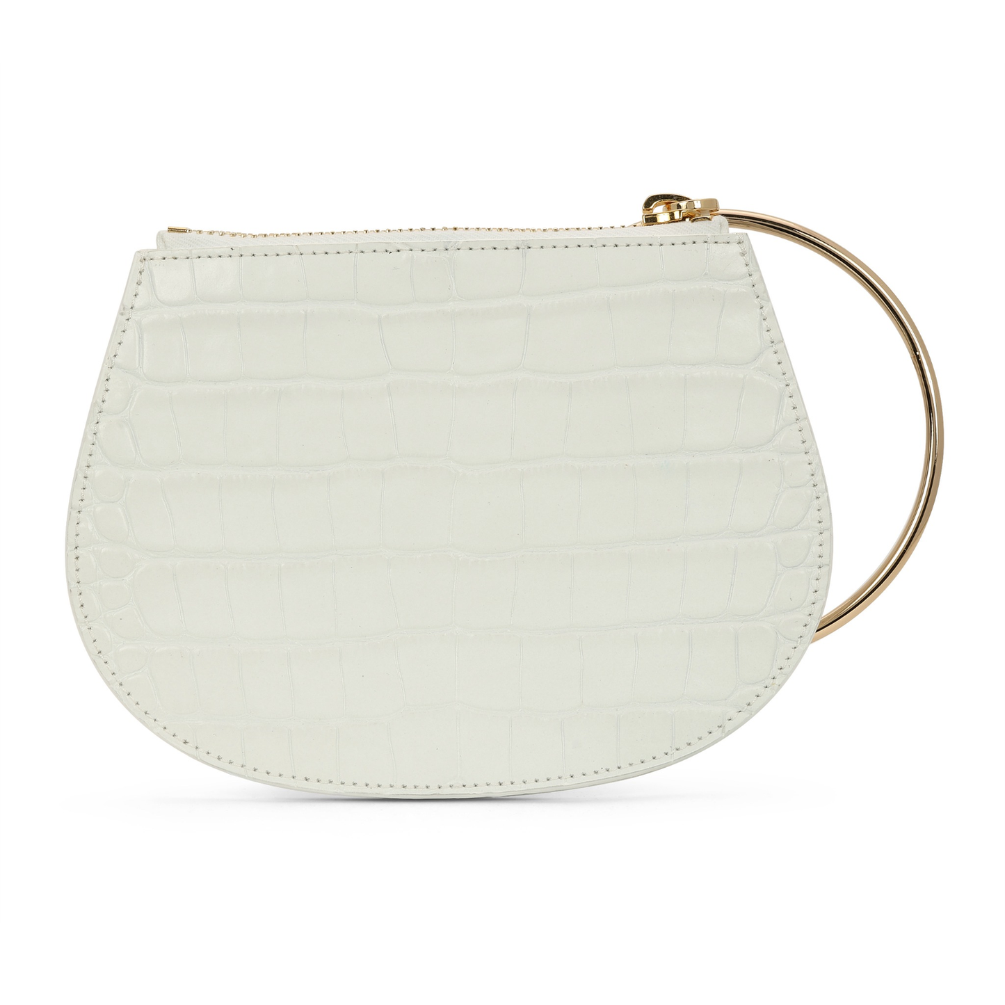 Ellie Bangle in White Croc