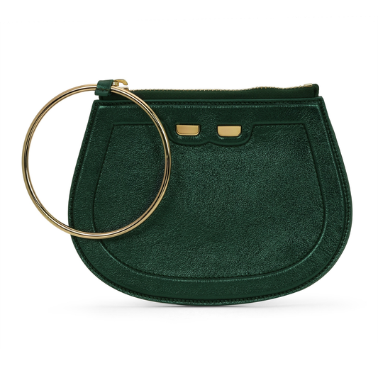 Ellie Bangle in Metallic Dark Green