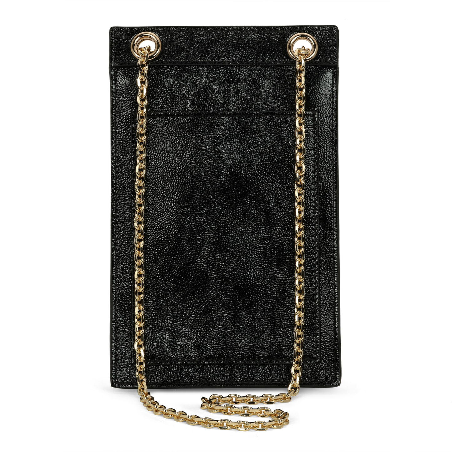 Catherine Cellphone Pouch in Black Patent