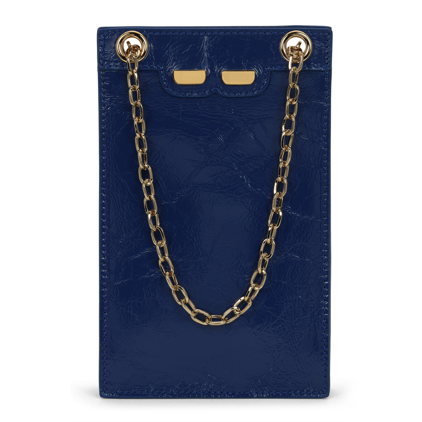 Catherine Cellphone Pouch in Navy Patent