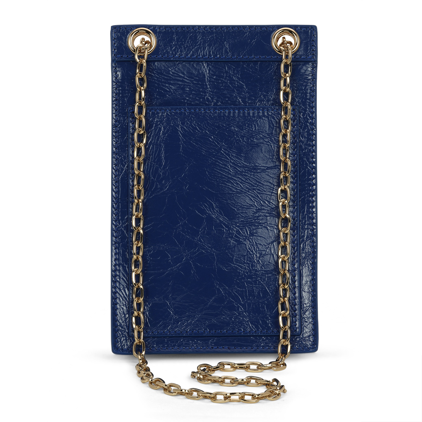 Catherine Cellphone Pouch in Navy Patent