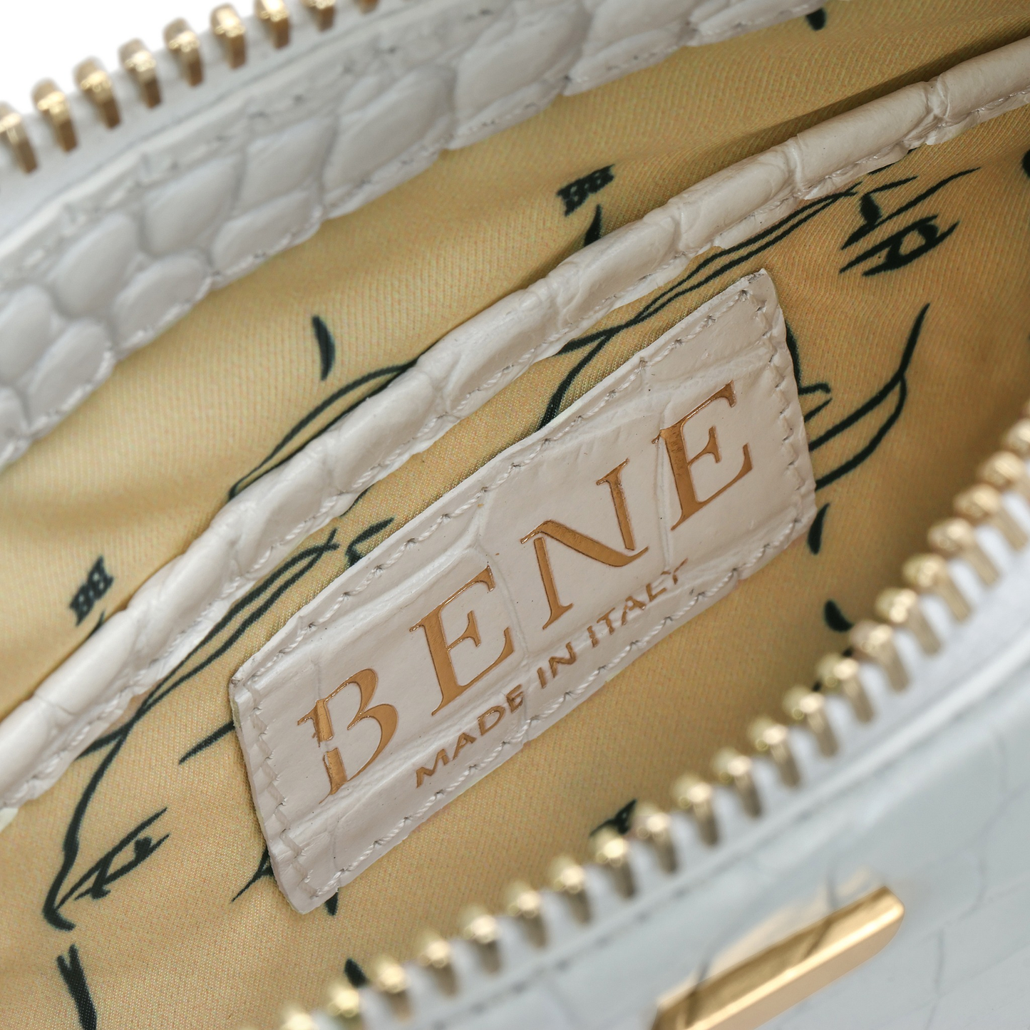 Ellie Bangle in White Croc