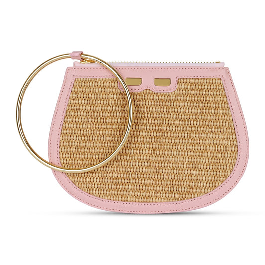 Ellie Bangle in Raffia & Blush