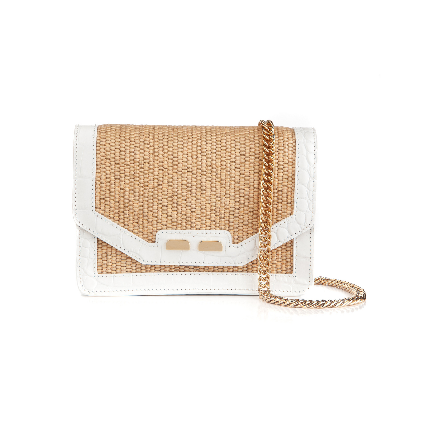 Samuel in Raffia & White Lizard