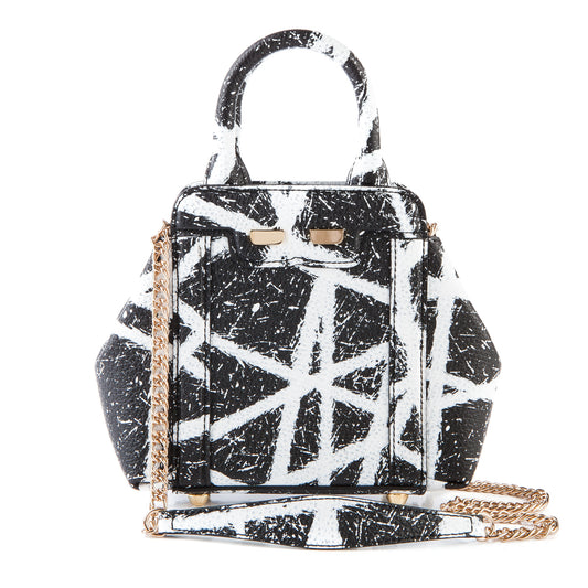 LIMITED EDITION Mini Nott in Black Leather with White Paint