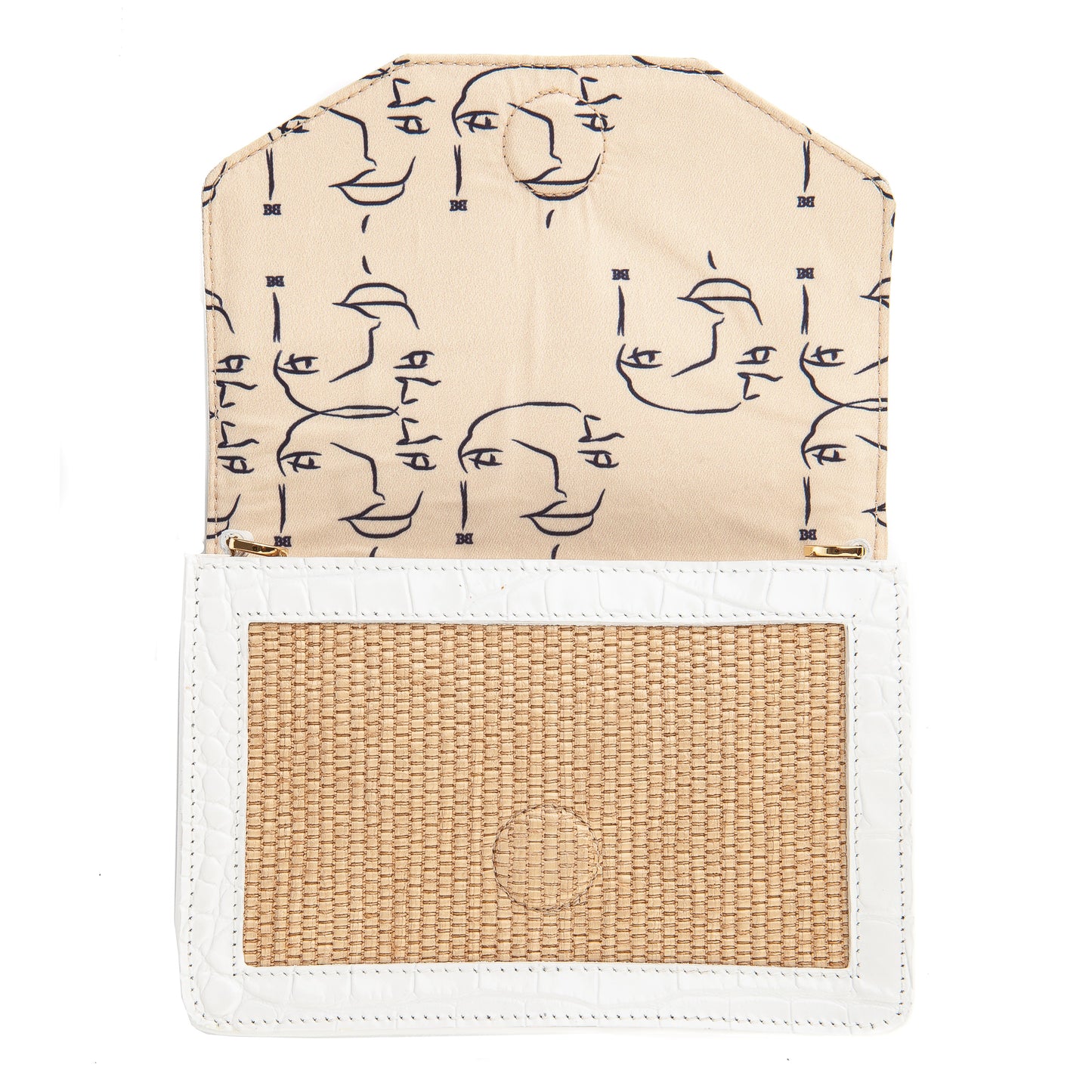 Samuel in Raffia & White Lizard