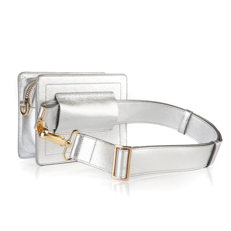 Fairfax in Metallic Silver – BENE Handbags