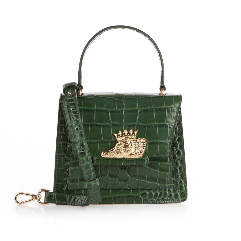 The Alexa Pulitzer for BENe Isabel in Military Croc – BENE Handbags