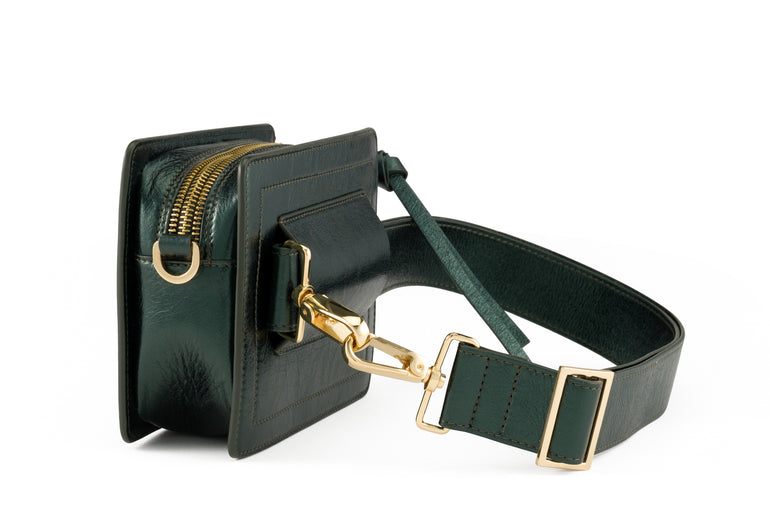 Fairfax in Metallic Green - BENE Handbags 