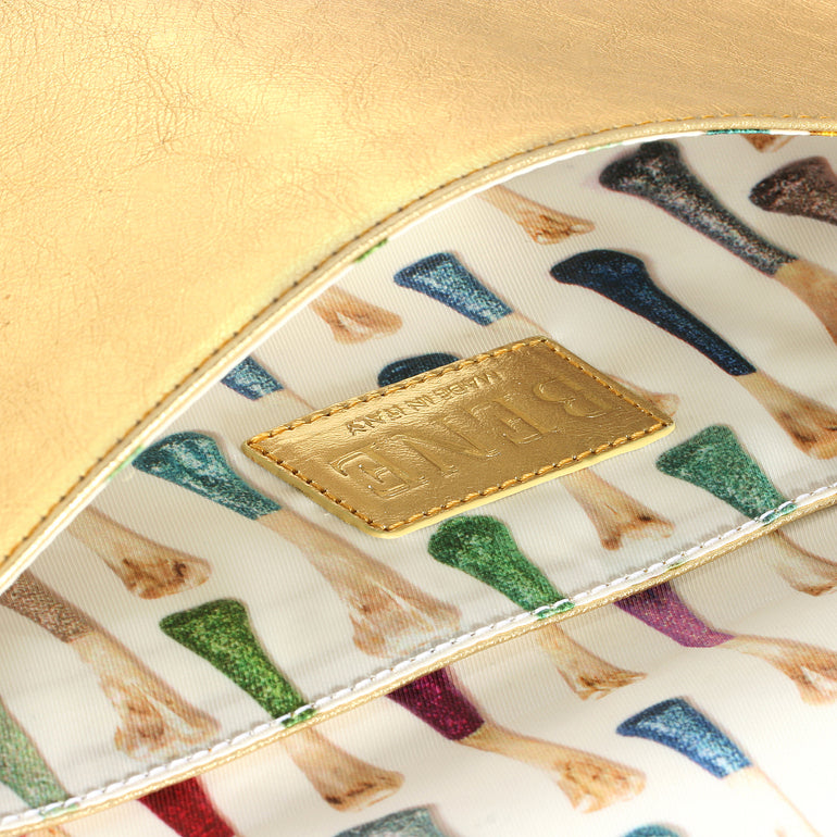 Caffery in Metallic Gold - BENE Handbags 