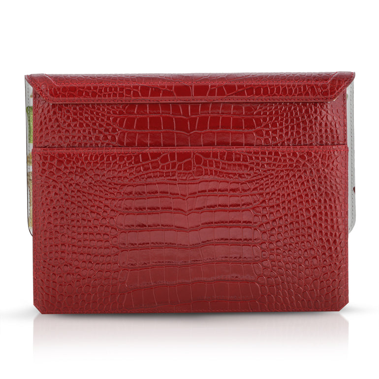 Caffery in Red Alligator Stamp - BENE Handbags 