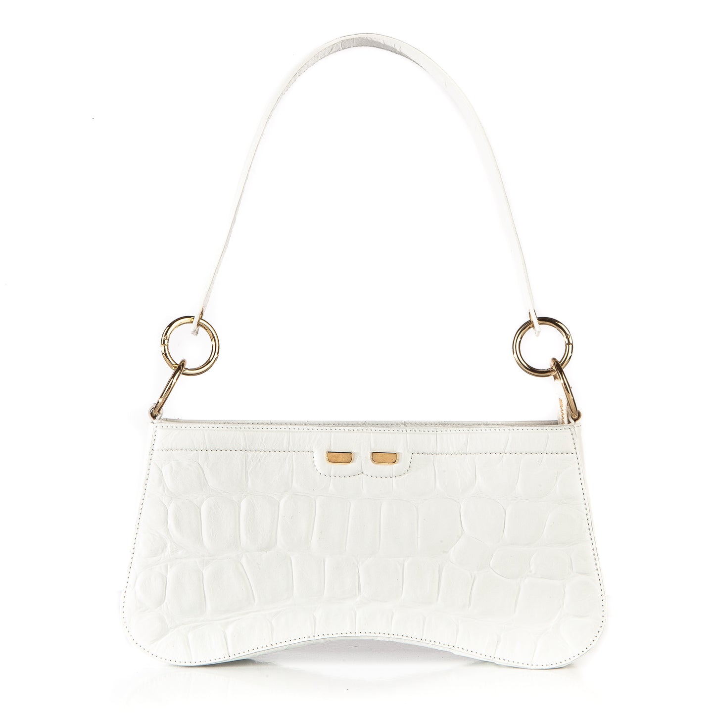Bel Baguette in White Buffalo XL Gator